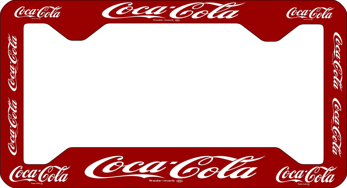Colas Frame Coca Cola Vinyl License Plate Frame – Auto License Plates Frames