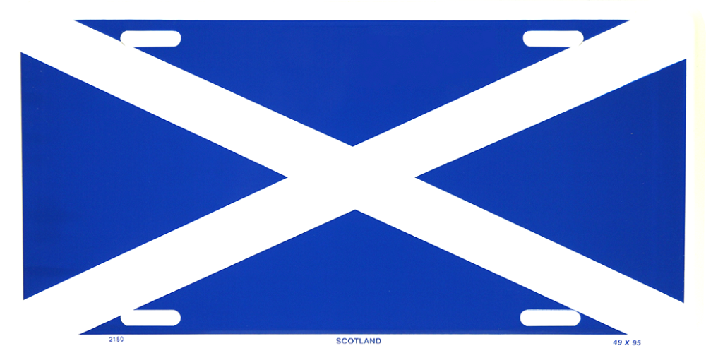 Scotland Flag Metal License Plate