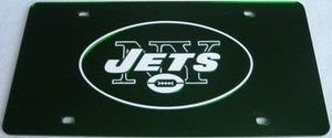 New York Jets Green Laser License Plate