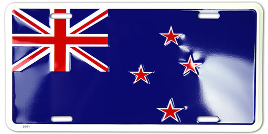 New Zealand Flag Metal License Plate