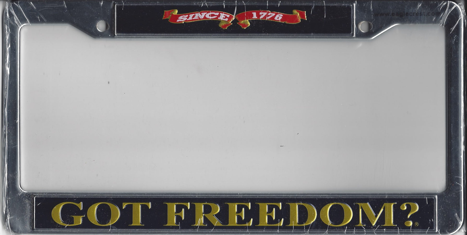 Got Freedom? Since 1776 Chrome License Plate Frame