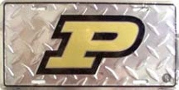 Purdue Boilermakers Diamond License Plate