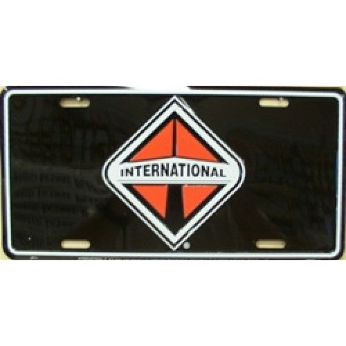 International on Black License Plate