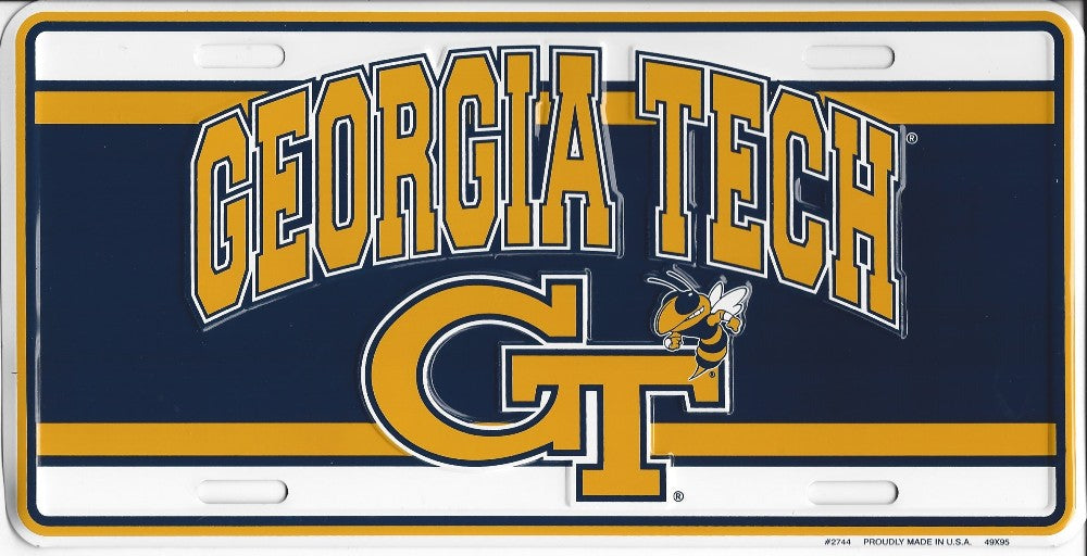 Georgia Tech Yellow Jackets Logo License Plate