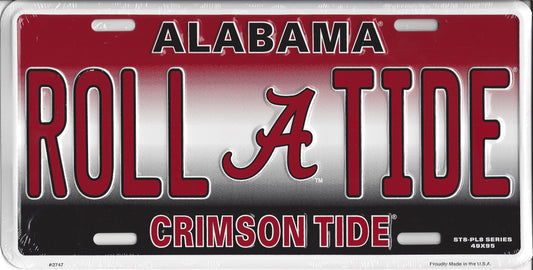 Alabama Roll Tide Metal License Plate