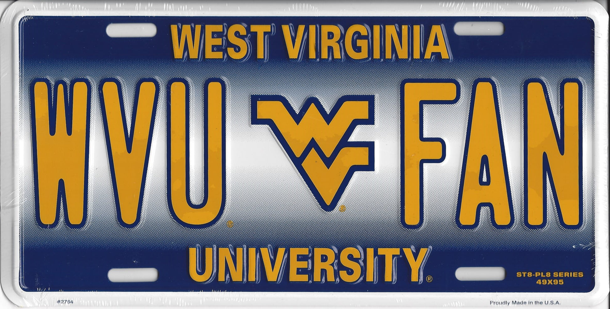 WVU FAN West Virginia Metal License Plate