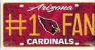 Arizona Cardinals #1 Fan License Plate