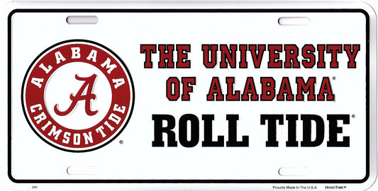 Alabama Roll Tide Metal License Plate