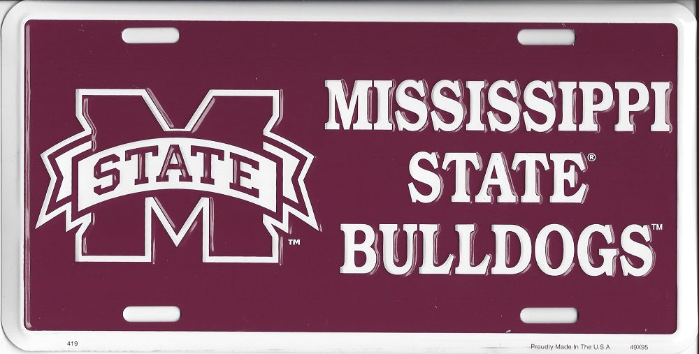 Mississippi State Bulldogs License Plate