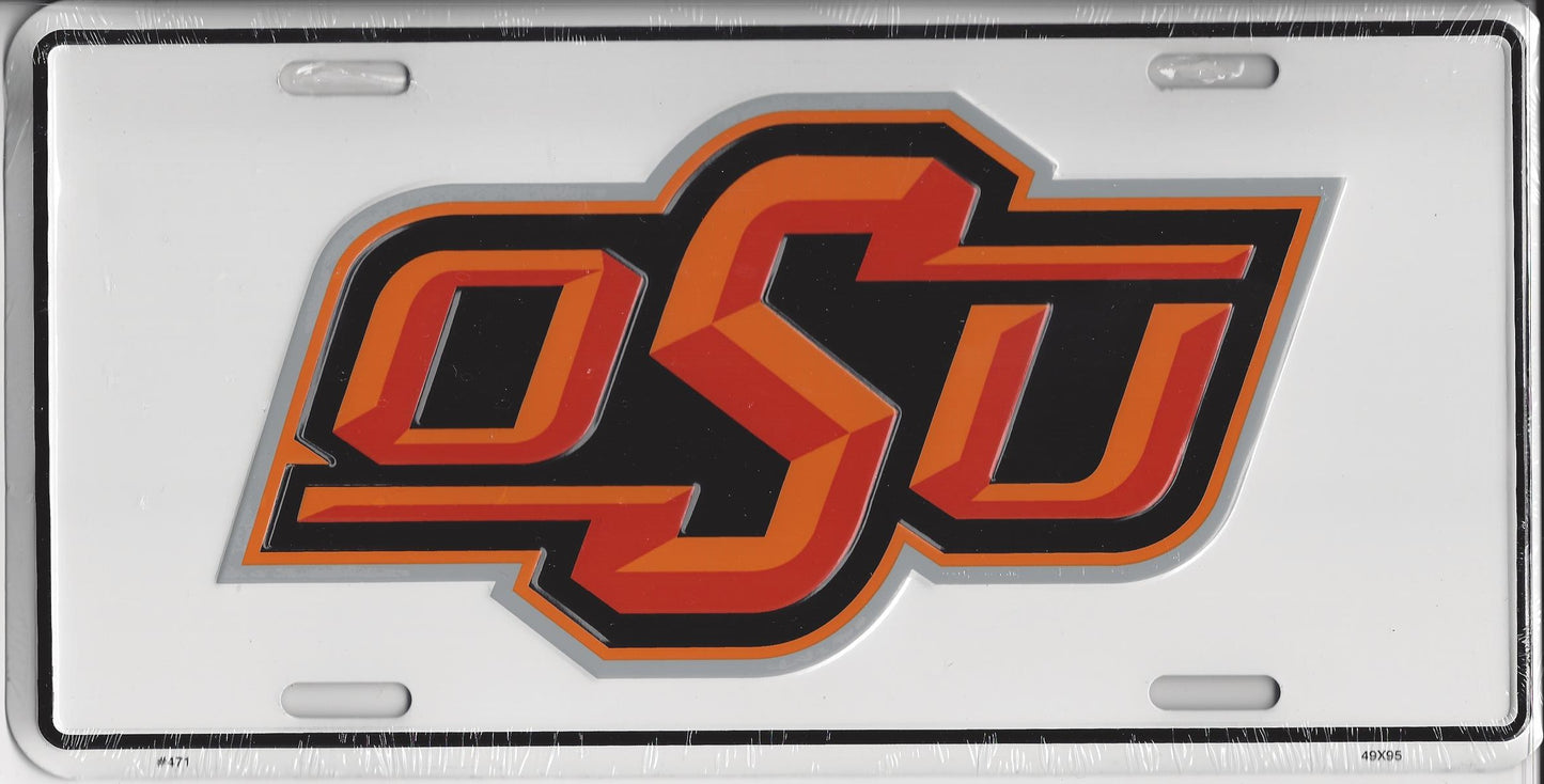 OSU Metal License Plate