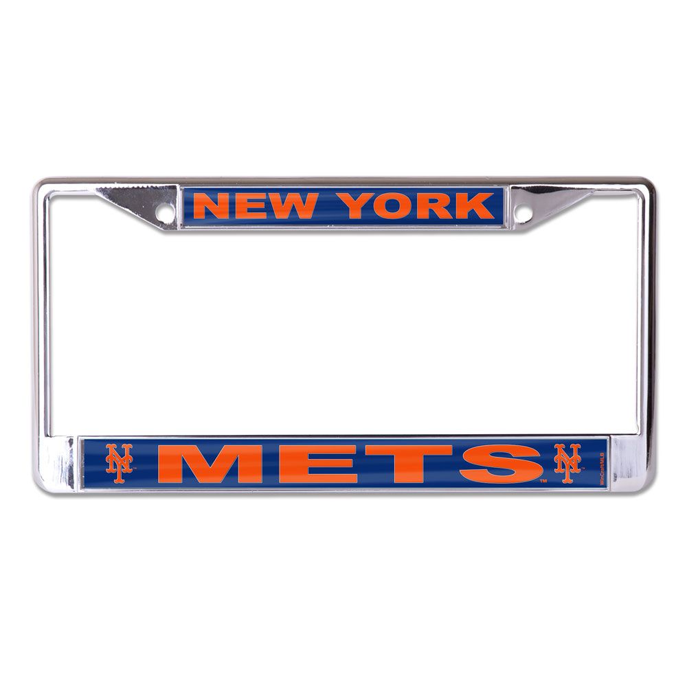 Mets Frame New York Mets Laser Chrome License Plate Frame – Auto License Plates Frames