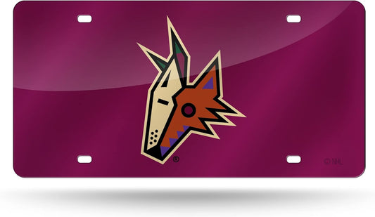 Phoenix Coyotes (Red) Laser License Plate