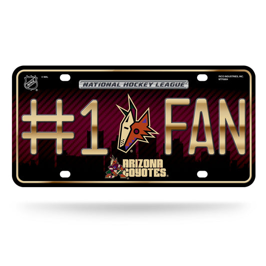 Arizona Coyotes #1 Fan Metal License Plate