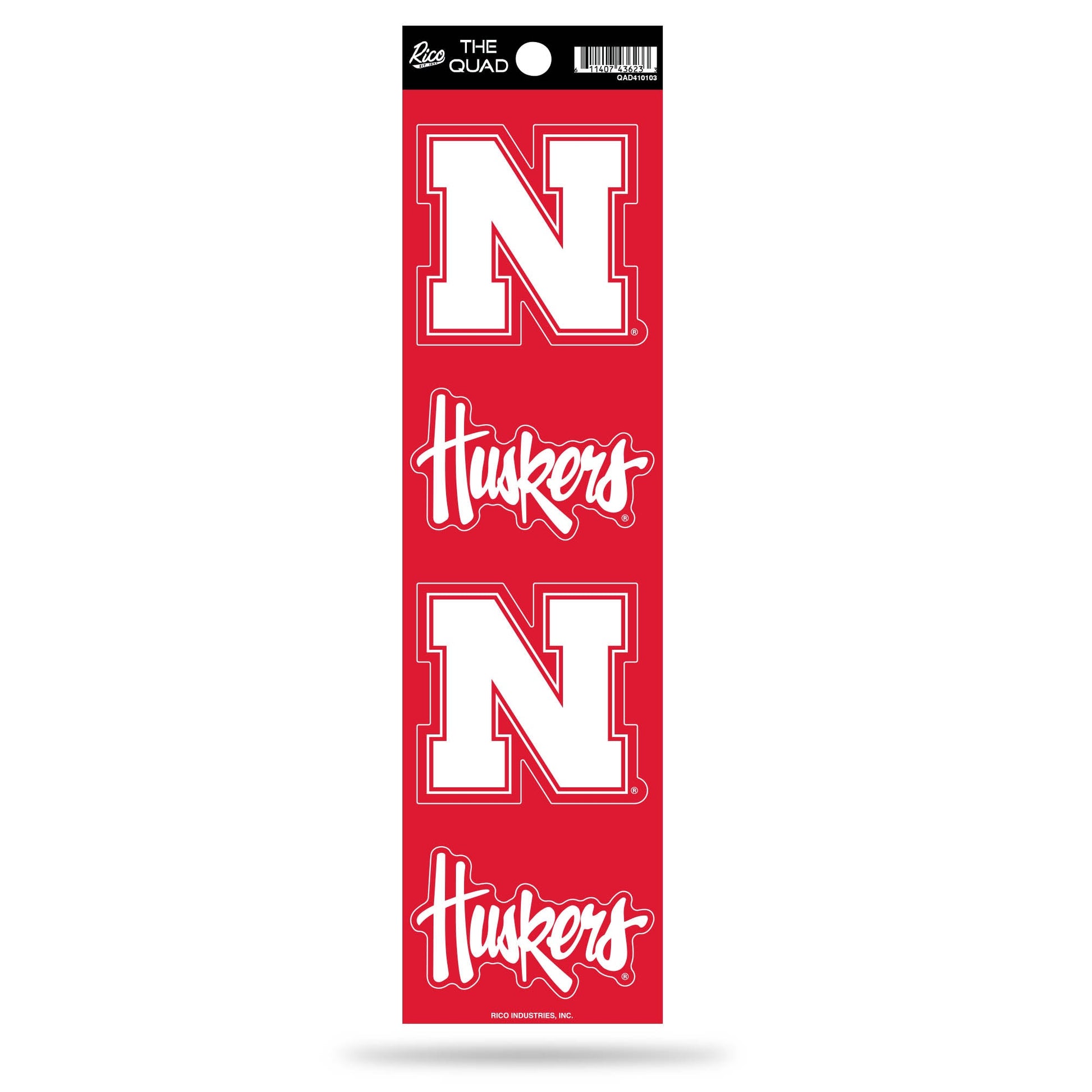 Nebraska Cornhuskers Quad Decal Set