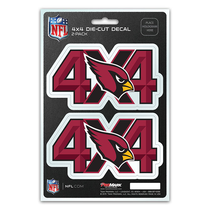 Arizona Cardinals 4x4 Decal Pack