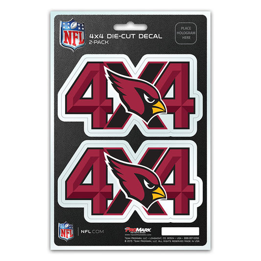 Arizona Cardinals 4x4 Decal Pack