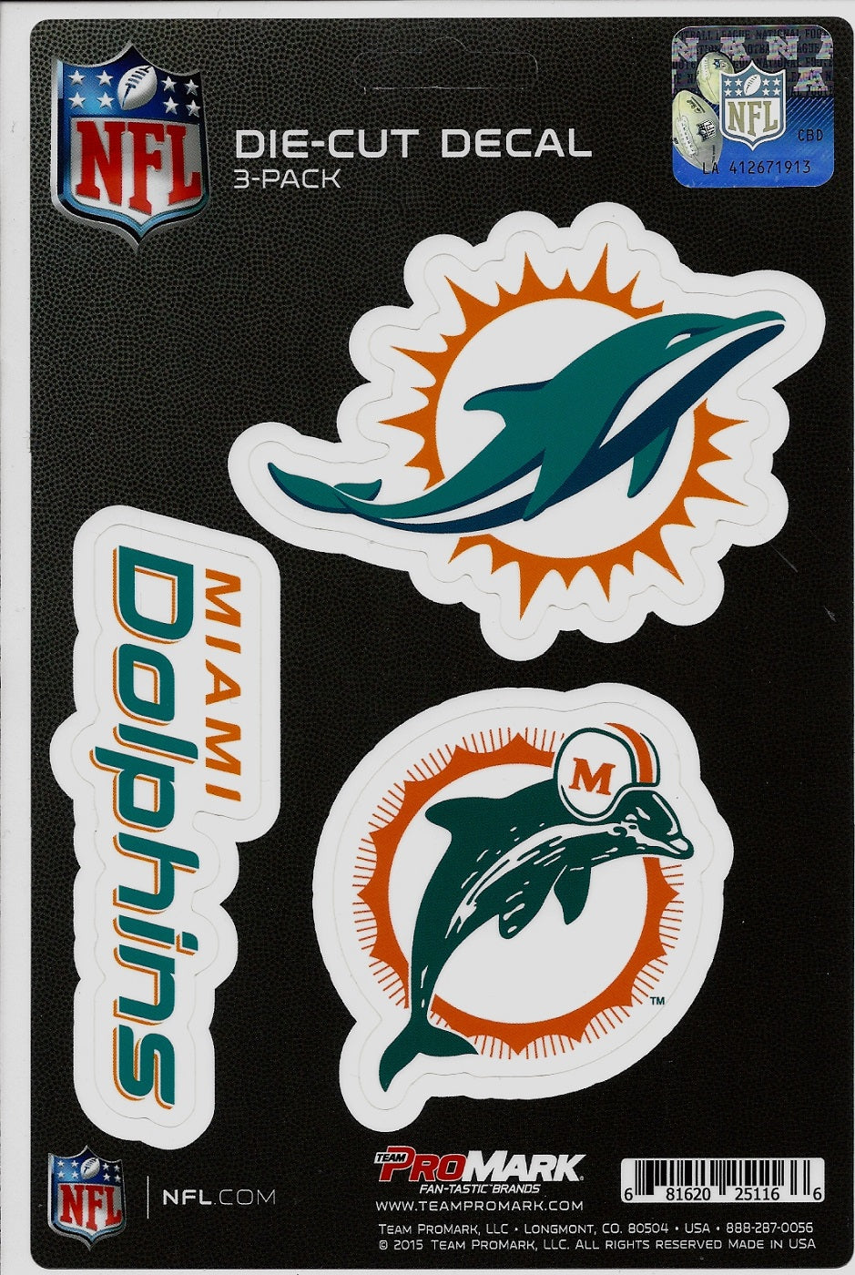 Miami Dolphins Team Decal Set