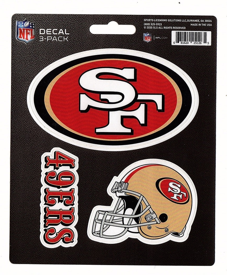 San Francisco 49ers Team Decal Set – Auto License Plates Frames
