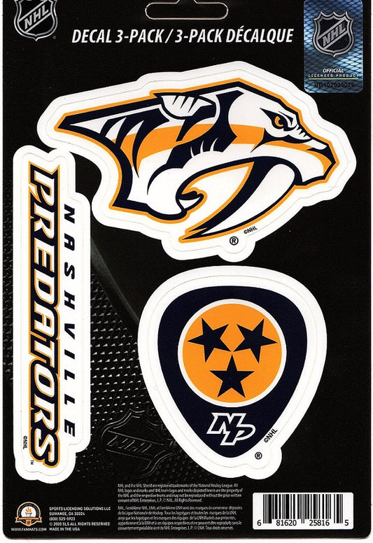 Nashville Predators Team Decal Set