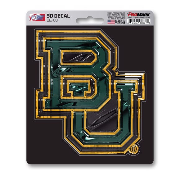 Baylor Bears Die Cut 3D Decal