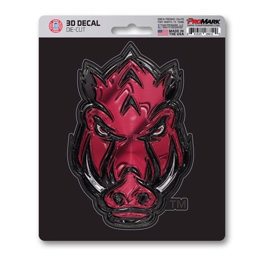 Arkansas Razorbacks Die Cut 3D Decal