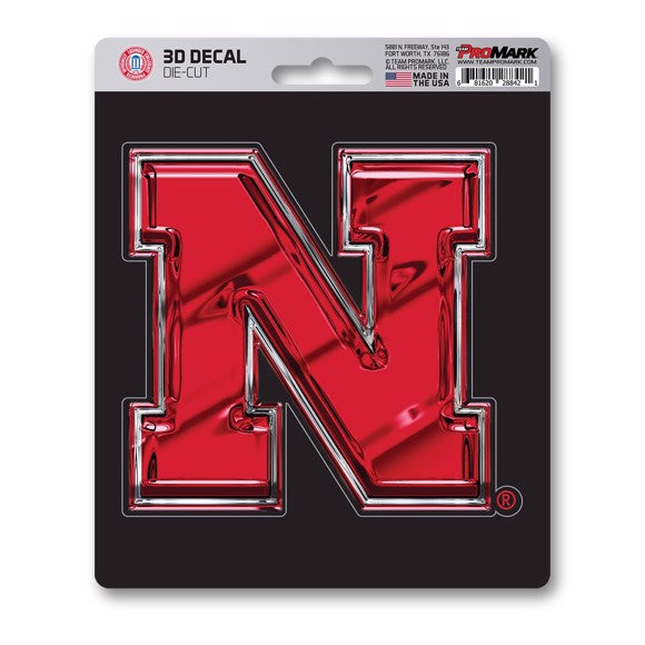 Nebraska Cornhuskers Die Cut 3D Decal