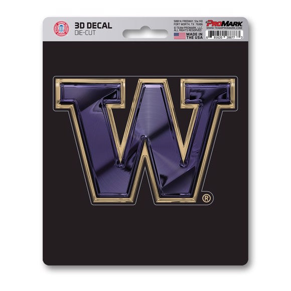 Washington Huskies Die Cut 3D Decal