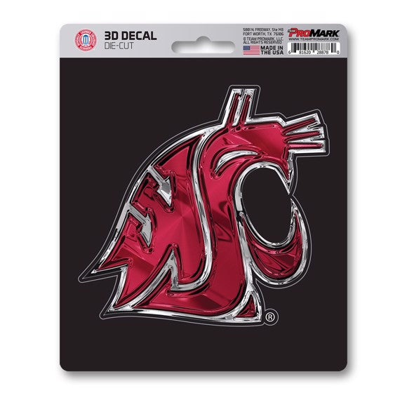 Washington State Cougars Die Cut 3D Decal