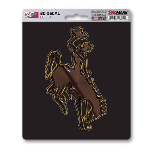 Wyoming Cowboys Die Cut 3D Decal