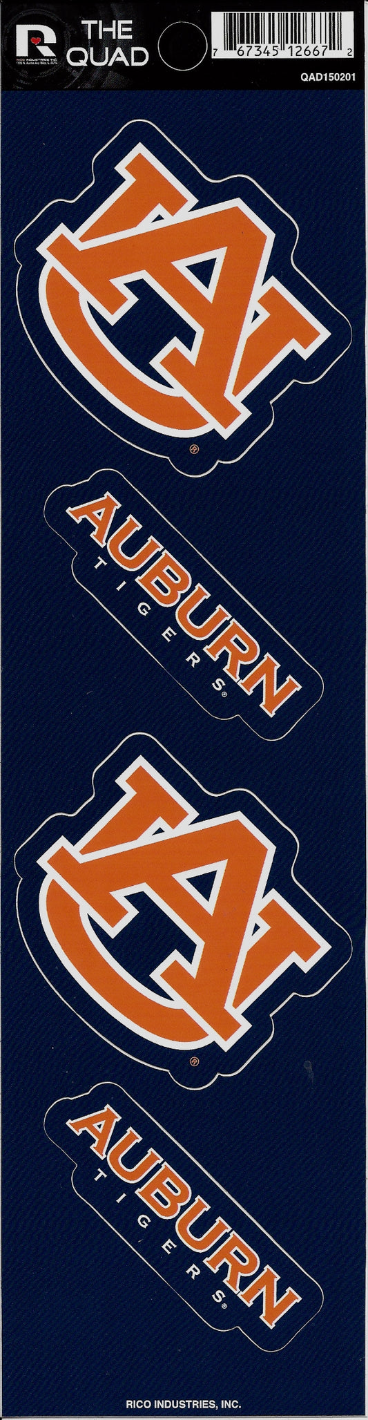 Auburn Tigers Quad Decal Set