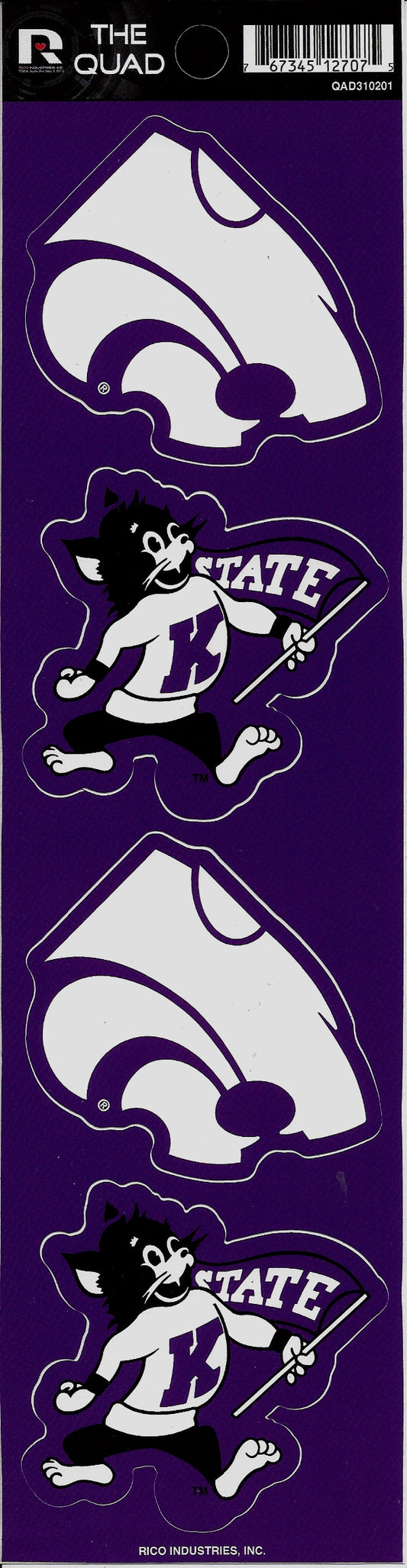 Kansas State Wildcats Quad Decal Set