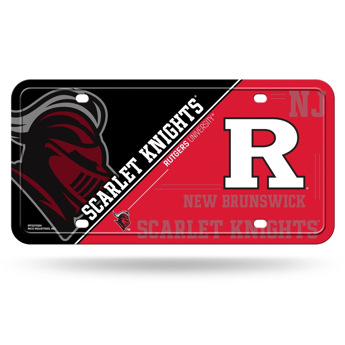 Rutgers Scarlet Knights Metal License Plate