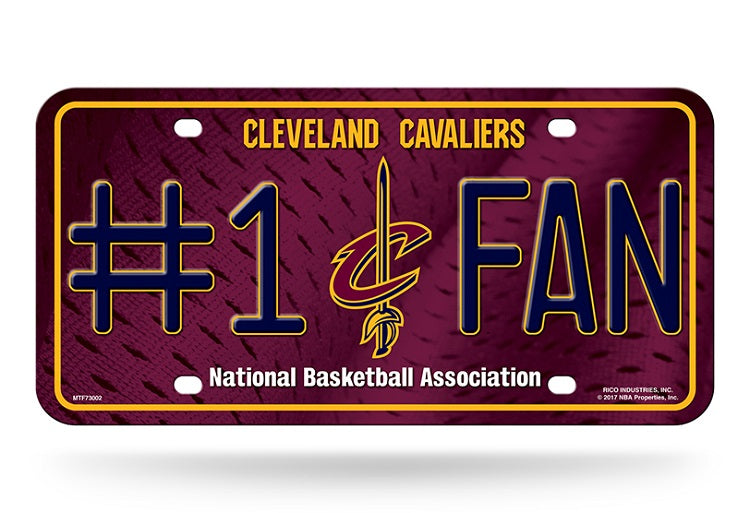 Cleveland Cavaliers #1 Fan Metal License Plate