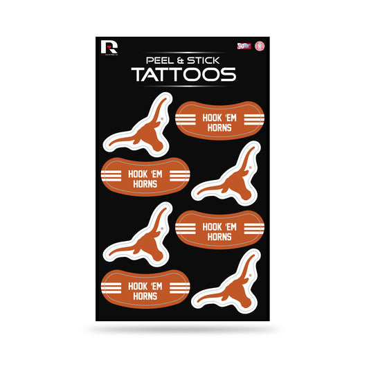 Texas Longhorns Peel & Stick Temporary Tattoos