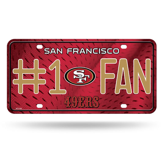 San Francisco 49ers #1 Fan Metal License Plate