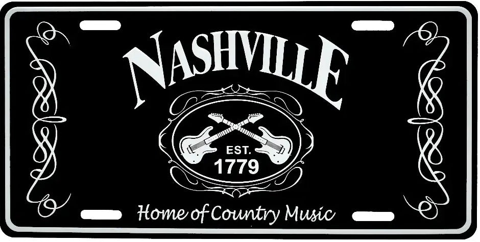 Nashville Home Of Country Music Metal License Plate