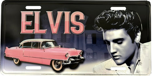 Elvis Metal License Plate