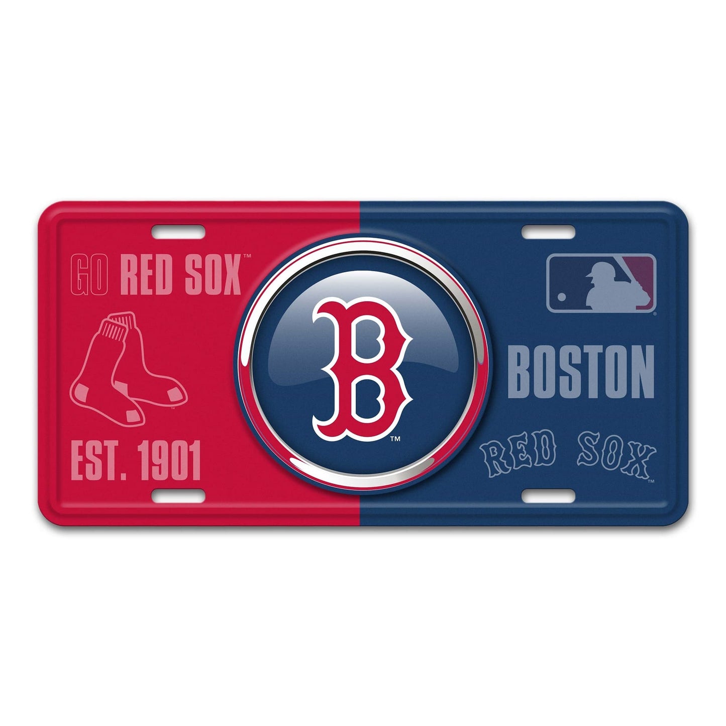 Boston Red Sox Metal License Plate