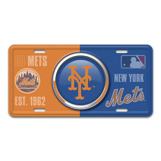 New York Mets Metal License Plate