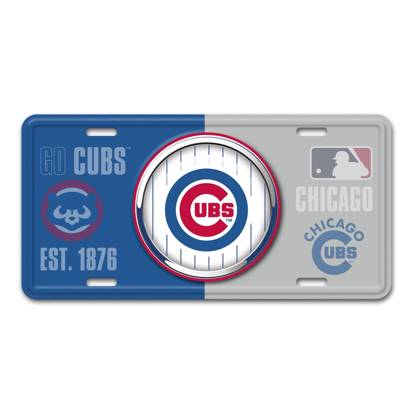 Chicago Cubs Metal License Plate