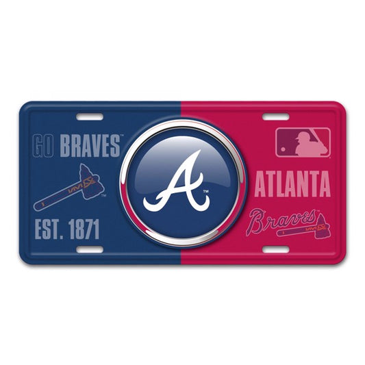 Atlanta Braves Metal License Plate