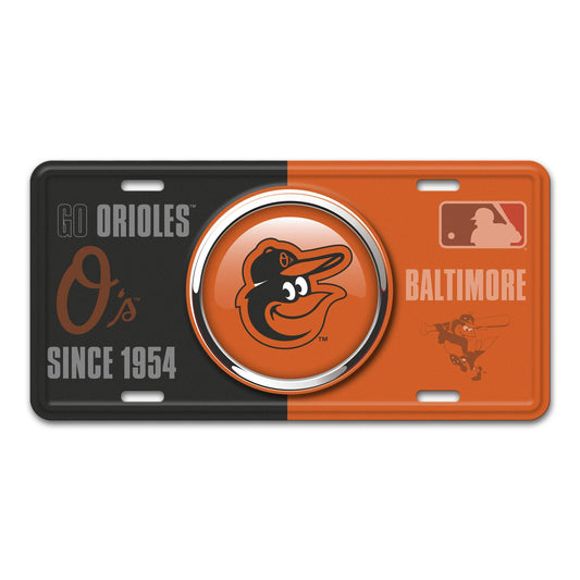 Baltimore Orioles Metal License Plate