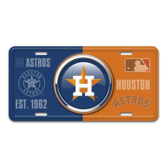 Houston Astros Metal License Plate