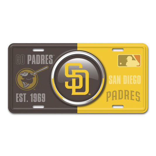 San Diego Padres Metal License Plate