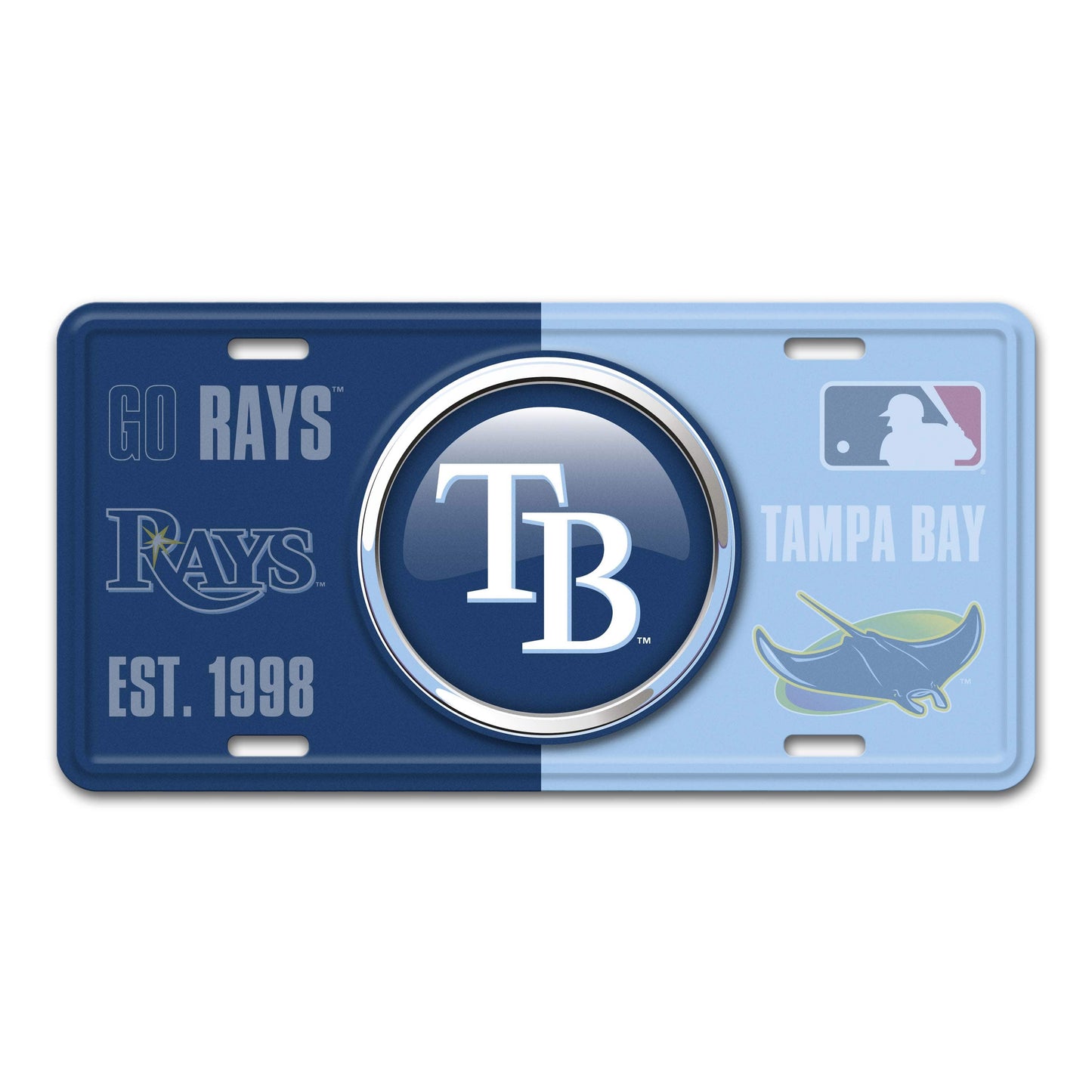 Tampa Bay Rays Metal License Plate