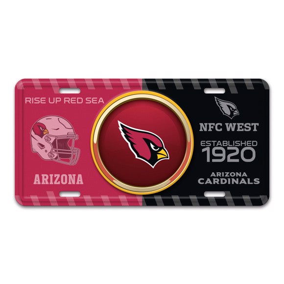 Arizona Cardinals Metal License Plate