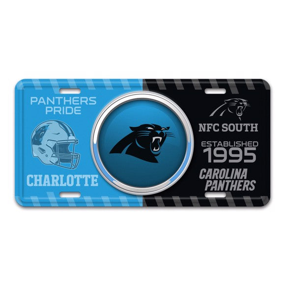 Carolina Panthers Metal License Plate