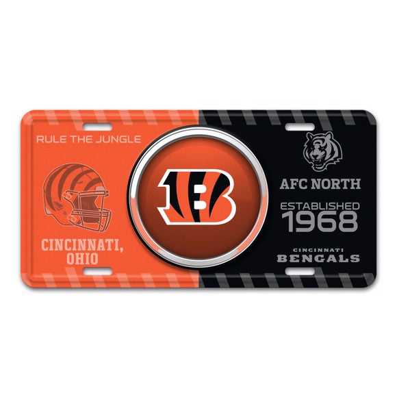 Cincinnati Bengals Metal License Plate