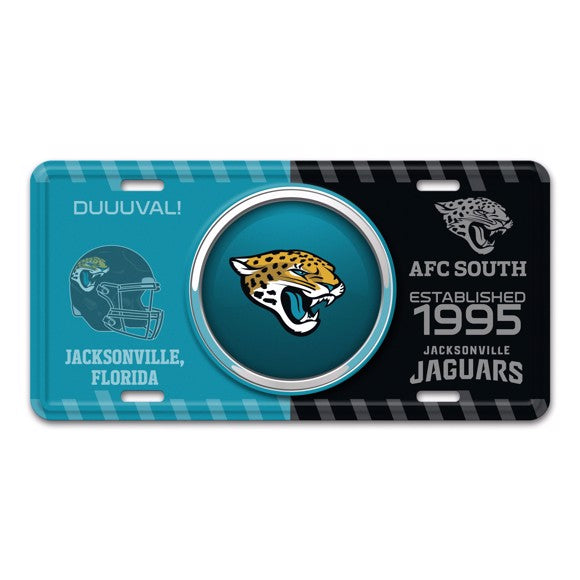 Jacksonville Jaguars Metal License Plate