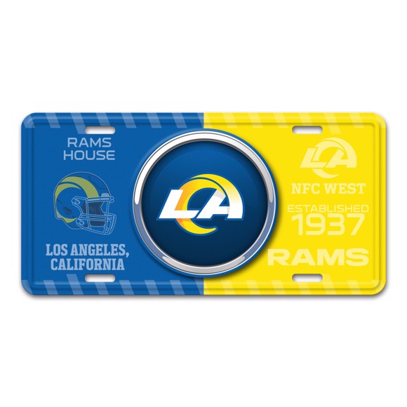 Los Angeles Rams Metal License Plate